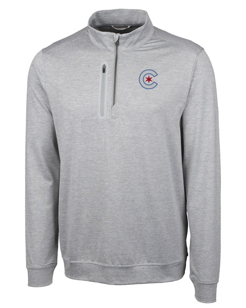 Cutter & Buck Adapt Eco Knit Heather Mens Big & Tall Quarter