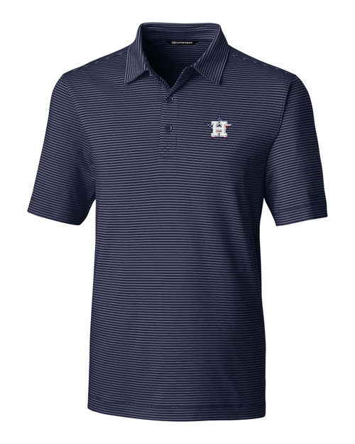 Houston Astros City Connect Cutter & Buck Pike Double Dot Print Stretch  Mens Big and Tall Polo - Cutter & Buck