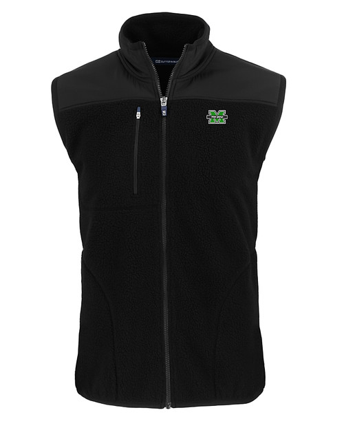 Marshall Thundering Herd Cutter & Buck Cascade Eco Sherpa Mens Big and Tall Fleece Vest