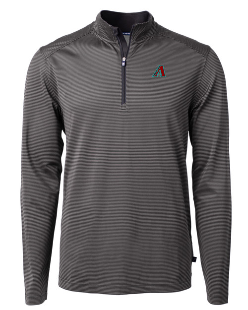 Arizona Diamondbacks Cutter & Buck Virtue Eco Pique Micro Stripe Recycled Mens Big & Tall Quarter Zip