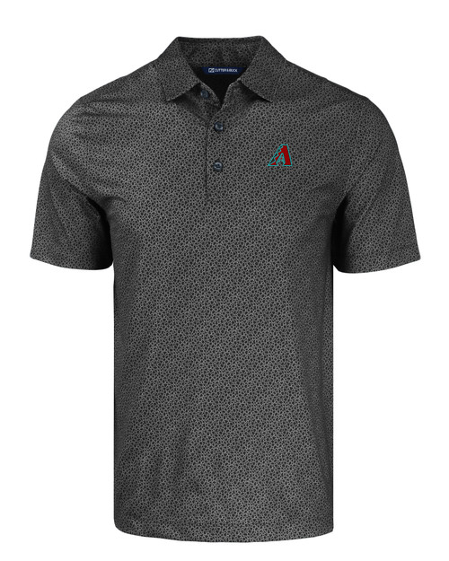 Arizona Diamondbacks Cutter & Buck Pike Eco Pebble Print Stretch Recycled Mens Polo