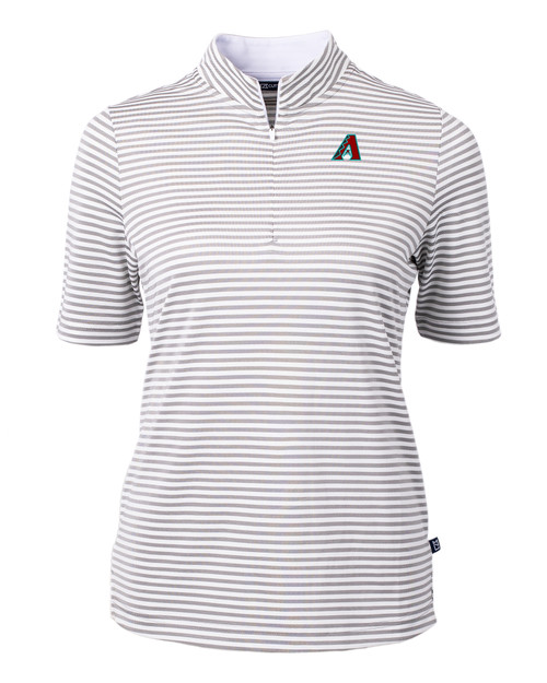 Arizona Diamondbacks Cutter & Buck Virtue Eco Pique Stripe Recycled Womens Top