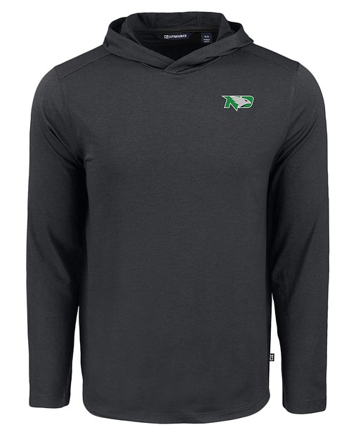 North Dakota Cutter & Buck Coastline Epic Comfort Recycled Mens Hooded Shirt