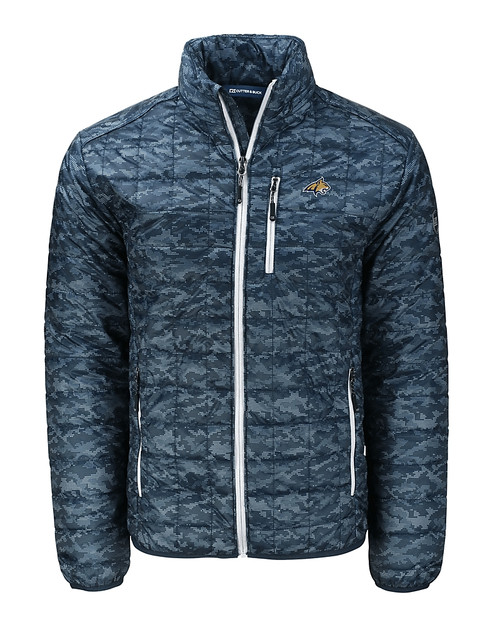 Montana State Bobcats Cutter & Buck Rainier PrimaLoft® Mens Eco Insulated Full Zip Printed Puffer Jacket