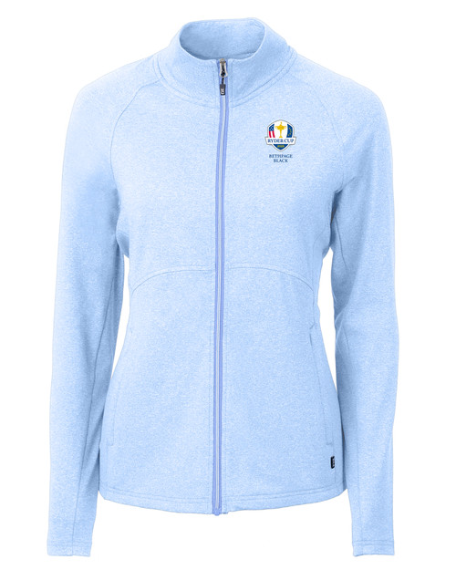 2025 Ryder Cup Cutter & Buck Adapt Eco Knit Heather Recycled Womens Full Zip