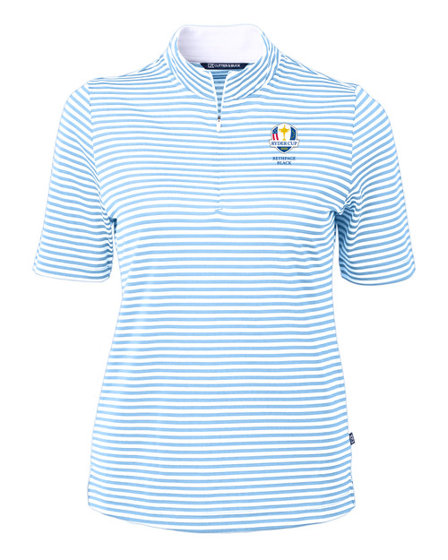 2025 Ryder Cup Cutter & Buck Virtue Eco Pique Stripe Recycled Womens Top