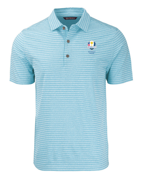 2025 Ryder Cup Cutter & Buck Forge Eco Heather Stripe Stretch Recycled Mens Big & Tall Polo