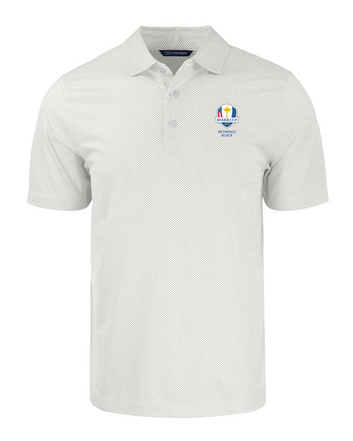 2025 Ryder Cup Cutter & Buck Pike Eco Symmetry Print Stretch Recycled Mens Polo