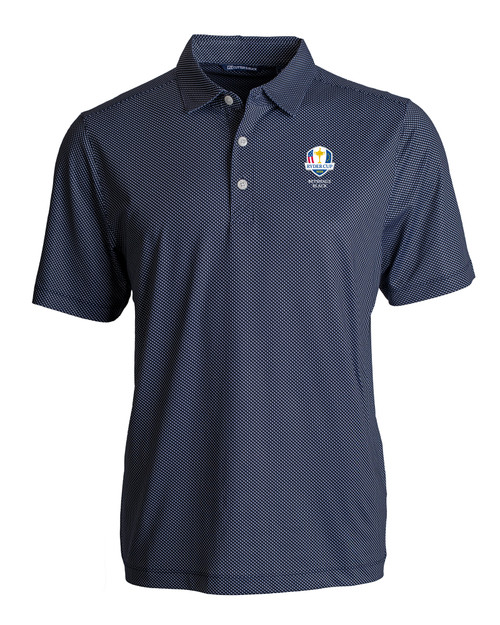 2025 Ryder Cup Cutter & Buck Pike Eco Symmetry Print Stretch Recycled Mens Big & Tall Polo