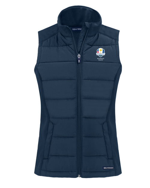 2025 Ryder Cup Cutter & Buck Evoke Hybrid Softshell Recycled Womens Full Zip Vest