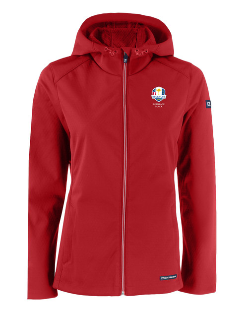2025 Ryder Cup Cutter & Buck Evoke Softshell Recycled Full Zip Womens Jacket