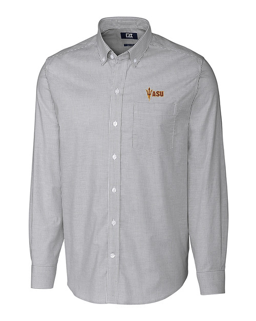 Arizona State Sun Devils Cutter & Buck Stretch Oxford Stripe Mens Long Sleeve Dress Shirt