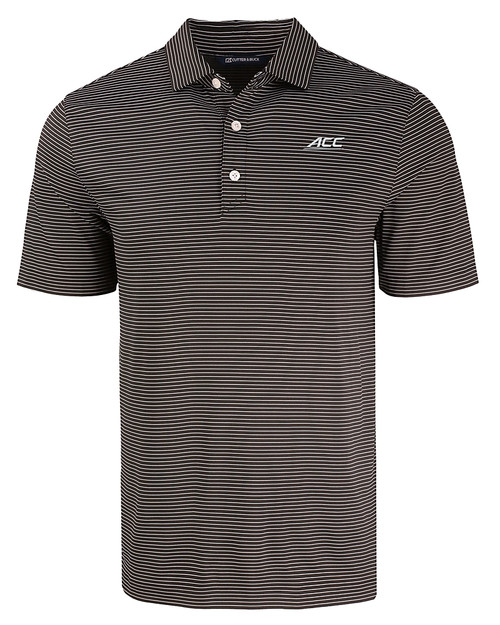 ACC Conference Cutter & Buck Forge Eco Fine Line Stripe Stretch  Recycled Mens Polo
