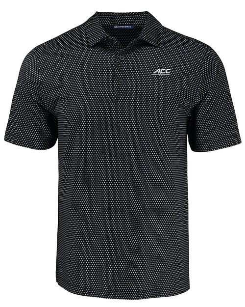 ACC Conference Cutter & Buck Pike Eco Shadow Check Print Recycled Mens Big & Tall Polo