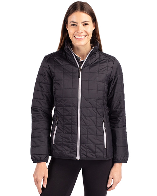 Cutter & Buck Rainier PrimaLoft® Mens Eco Insulated Full Zip Printed Puffer  Jacket - Cutter & Buck
