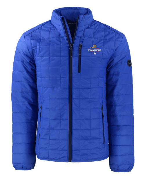 Los Angeles Dodgers 2024 World Series Champions Cutter & Buck Rainier PrimaLoft®  Mens Big and Tall Eco Insulated Puffer Jacket