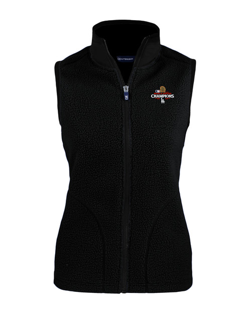 Los Angeles Dodgers 2024 World Series Champions Cutter & Buck Cascade Eco Fleece Womens Vest