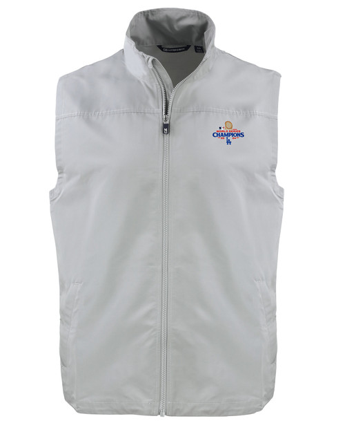 Los Angeles Dodgers 2024 World Series Champions Cutter & Buck Charter Eco Full-Zip Mens Big & Tall Vest