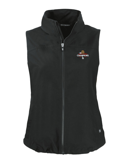 Los Angeles Dodgers 2024 World Series Champions Cutter & Buck Charter Eco Recycled Full-Zip Womens Vest