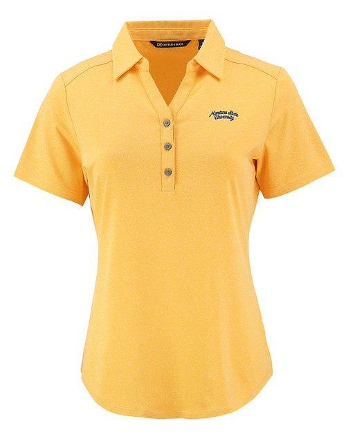 Montana State Bobcats College Vault Cutter & Buck Forge Eco Stretch Recycled Womens Short Sleeve Polo