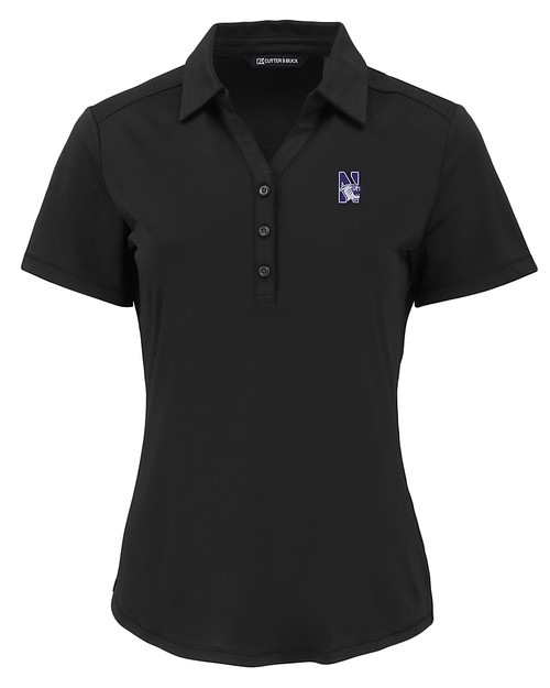 Northwestern Wildcats Cutter & Buck Forge Eco Stretch Recycled Womens Short Sleeve Polo