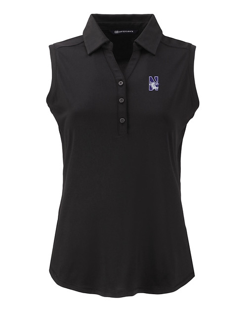 Northwestern Wildcats Cutter & Buck Forge Eco Stretch Recycled Womens Sleeveless Polo