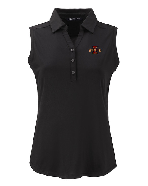 Iowa State Cyclones Cutter & Buck Forge Eco Stretch Recycled Womens Sleeveless Polo