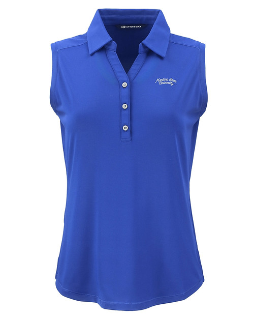Montana State Bobcats College Vault Cutter & Buck Forge Eco Stretch Recycled Womens Sleeveless Polo
