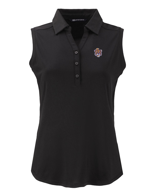 LSU Tigers College Vault Cutter & Buck Forge Eco Stretch Recycled Womens Sleeveless Polo