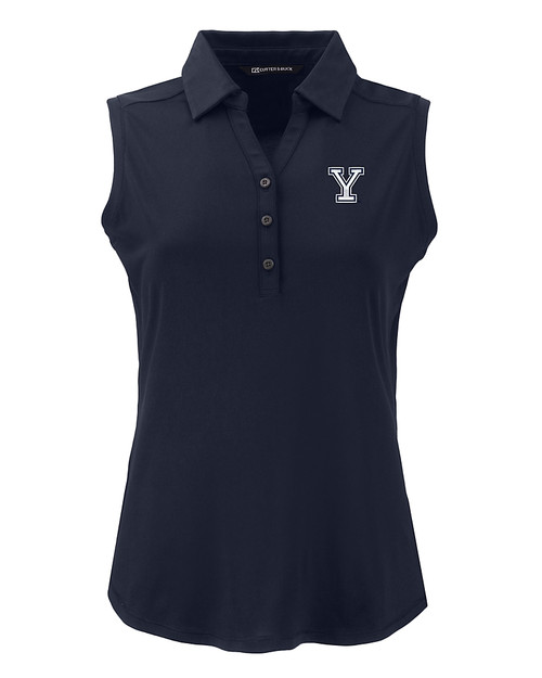 Yale Bulldogs Cutter & Buck Forge Eco Stretch Recycled Womens Sleeveless Polo