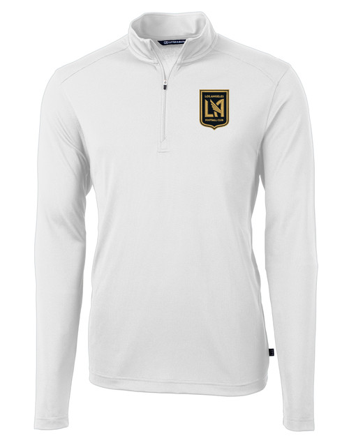 LAFC Cutter & Buck Virtue Eco Pique Recycled Quarter Zip Mens Big & Tall Pullover