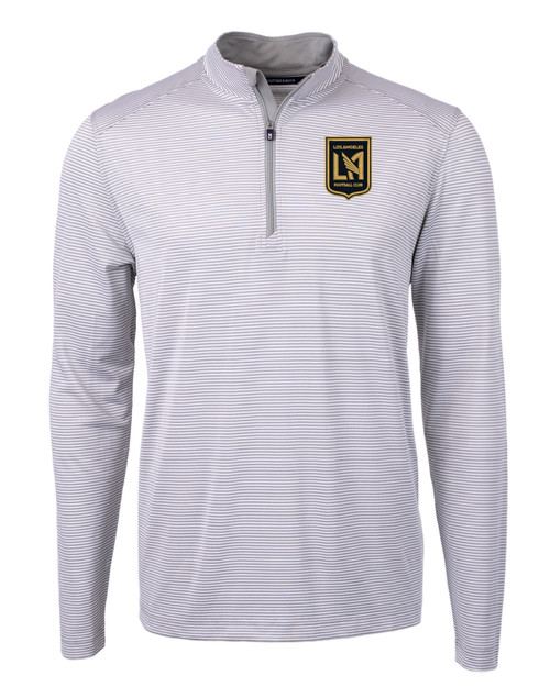 LAFC Cutter & Buck Virtue Eco Pique Micro Stripe Recycled Mens Quarter Zip