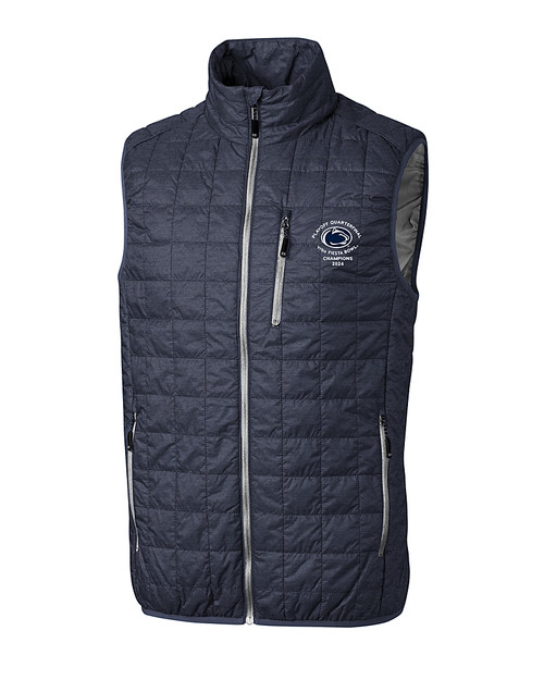 Penn State Nittany Lions College Football Playoff 2024 Fiesta Bowl Champions Cutter & Buck Rainier PrimaLoft® Mens Big and Tall Eco Insulated Full Zip Puffer Vest