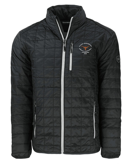Texas Longhorns College Football Playoff 2025 Peach Bowl Champions Cutter & Buck Rainier PrimaLoft®  Mens Big and Tall Eco Insulated Puffer Jacket