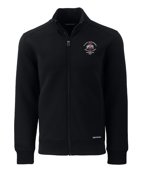 Ohio State Buckeyes College Football Playoff 2025 Rose Bowl Champions Cutter & Buck Roam Eco Recycled Full Zip Mens Big & Tall Jacket