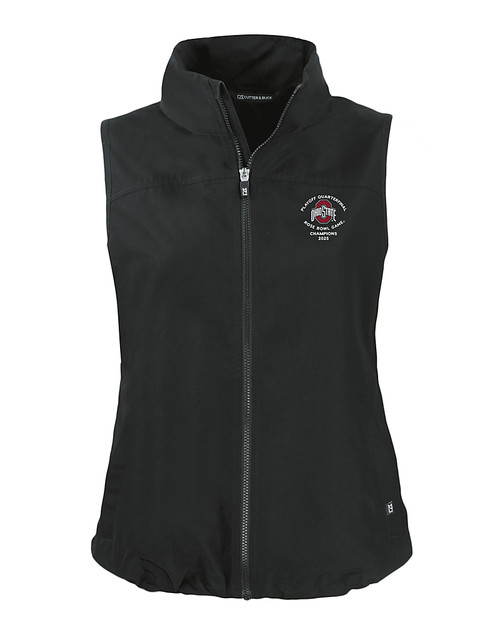 Ohio State Buckeyes College Football Playoff 2025 Rose Bowl Champions Cutter & Buck Charter Eco Recycled Full-Zip Womens Vest