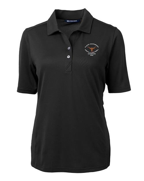 Texas Longhorns College Football Playoff 2025 Peach Bowl Champions Cutter & Buck Virtue Eco Pique Recycled Womens Polo