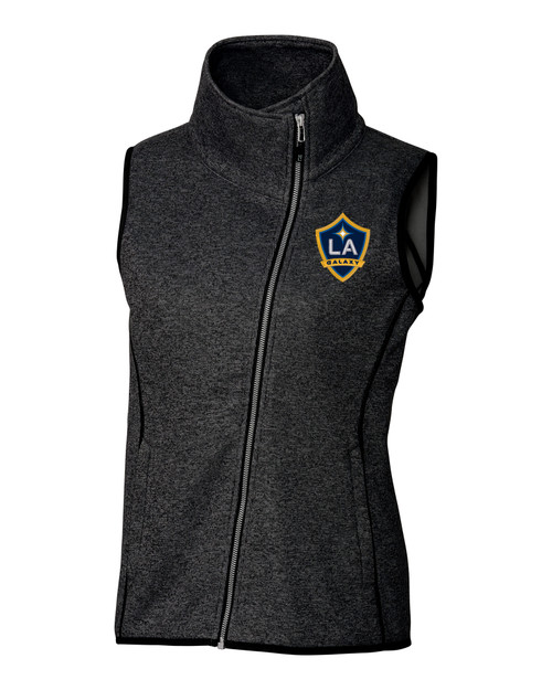 LA Galaxy Cutter & Buck Mainsail Sweater Knit Womens Asymmetrical Vest
