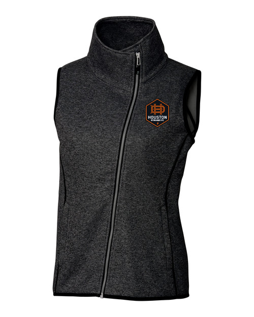 Houston Dynamo FC Cutter & Buck Mainsail Sweater Knit Womens Asymmetrical Vest