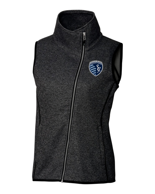 Sporting Kansas City Cutter & Buck Mainsail Sweater Knit Womens Asymmetrical Vest