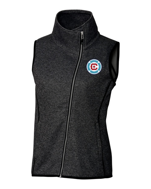 Chicago Fire FC Cutter & Buck Mainsail Sweater Knit Womens Asymmetrical Vest