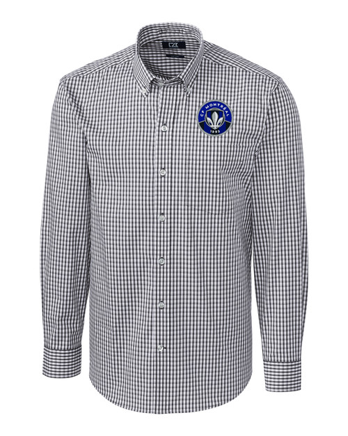 CF Montréal Cutter & Buck Easy Care Stretch Gingham Mens Long Sleeve Dress Shirt
