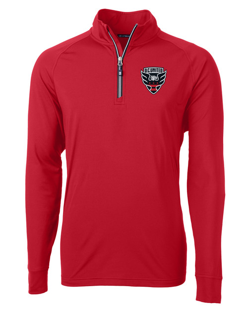 D.C. United Cutter & Buck Adapt Eco Knit Stretch Recycled Mens Big and Tall Quarter Zip Pullover