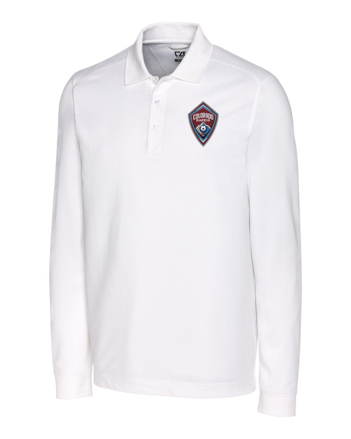 Colorado Rapids Cutter & Buck Advantage Eco Tri-Blend Pique Mens Long Sleeve Polo