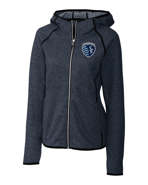 Sporting Kansas City Cutter & Buck Mainsail Full Zip Hooded Womens Jacket