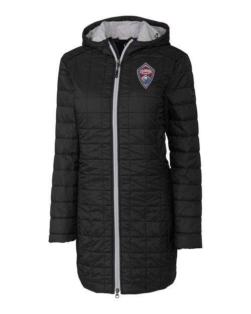 Colorado Rapids Cutter & Buck Rainier PrimaLoft®  Womens Eco Insulated Hooded Long Coat