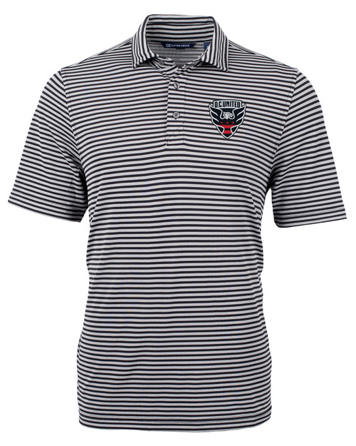 D.C. United Cutter & Buck Virtue Eco Pique Stripe Recycled Mens Polo
