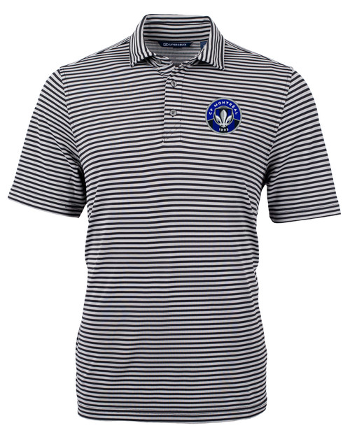 CF Montréal Cutter & Buck Virtue Eco Pique Stripe Recycled Mens Polo
