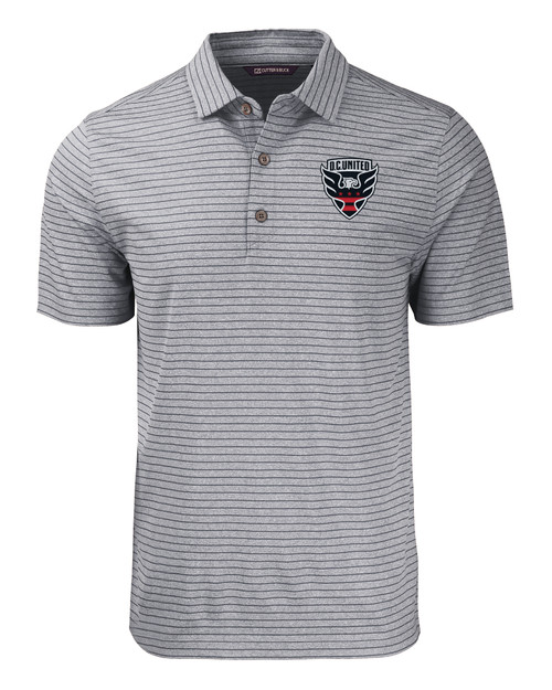 D.C. United Cutter & Buck Forge Eco Heather Stripe Stretch Recycled Mens Polo