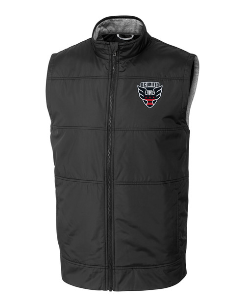 D.C. United Cutter & Buck Stealth Hybrid Quilted Mens Windbreaker Vest